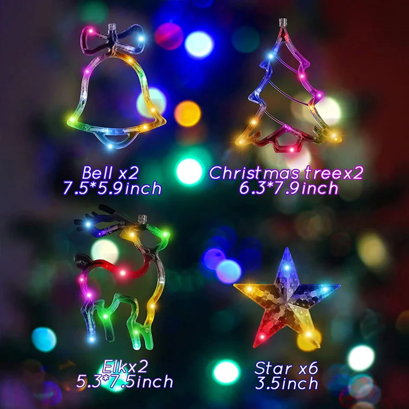 Рождественская гирлянда с подсветкой Сказочная занавеска светодиодная