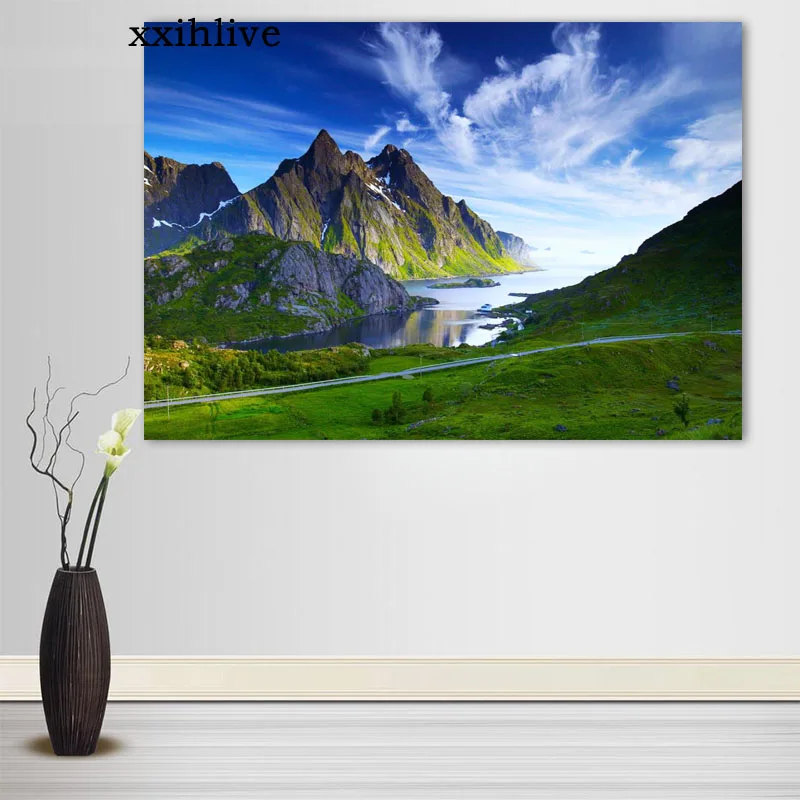 Customized HD Landscape Rivers And Mountains Posters Art Silk Canvas Poster Bar Room Decoration Painting Home Decor 40x60cm
Customized HD Landscape Rivers And Mountains Posters Art Silk Canvas Poster Bar Room Decoration Painting Home Decor 40x60cm
