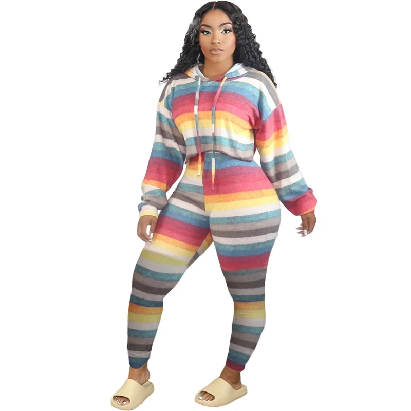 ZKYZWX Striped Lounge Wear Hoodies Drawstring Full Sleeve Two Piece Set for Women Home Sweatshirt Fashion Jogger Matching Sets
ZKYZWX Striped Lounge Wear Hoodies Drawstring Full Sleeve Two Piece Set for Women Home Sweatshirt Fashion Jogger Matching Sets