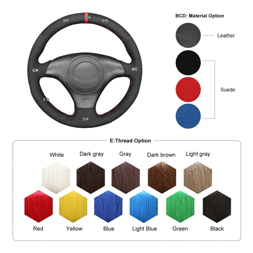 MEWANT Black Suede Car Steering Wheel Covers Braid for Audi A8 D2 Saloon TT 8N Coupe Cabriolet S4 B5 S6 C5 Avant S8 D2 1997-2002
MEWANT Black Suede Car Steering Wheel Covers Braid for Audi A8 D2 Saloon TT 8N Coupe Cabriolet S4 B5 S6 C5 Avant S8 D2 1997-2002