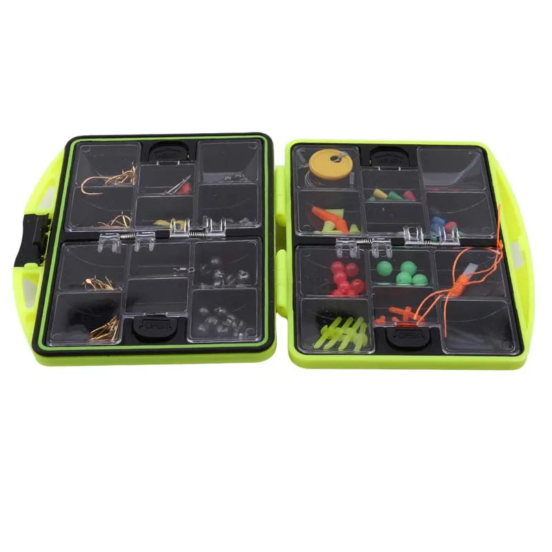 1 Box Fly Fishing Accessories Plastic with Fishhooks Float Lead Sinker Swivel Connector Beads Tackle Boat | Спорт и развлечения