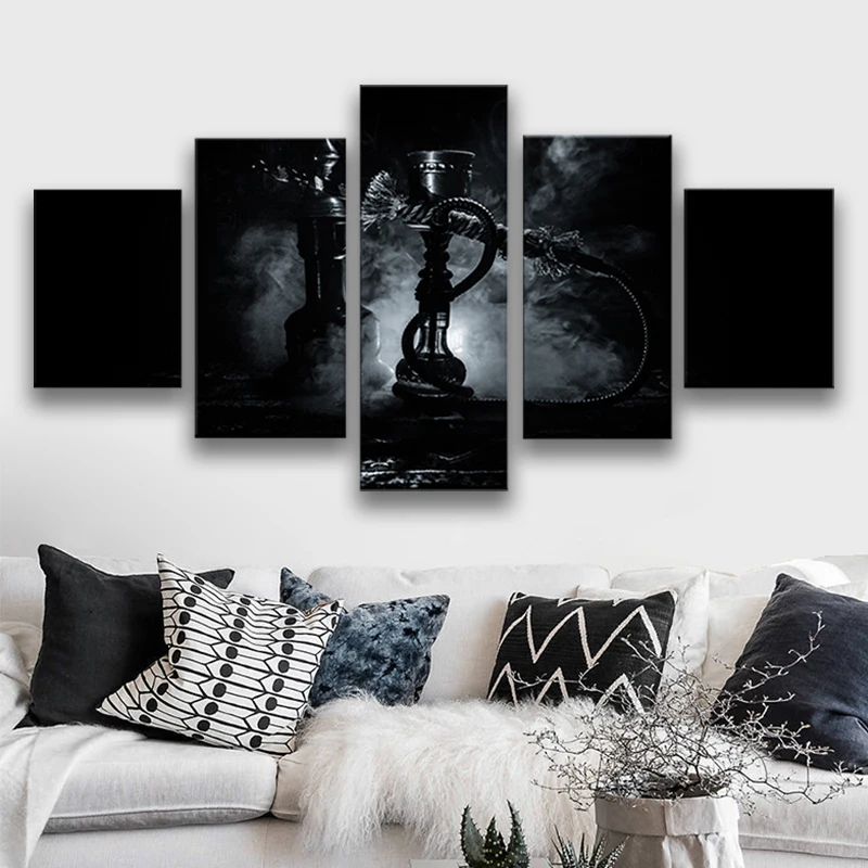 Large 5 Pieces Canvas Posters and Prints Black And White Smoking Hookah Shisha Bowl Picture Print On Canvas For Room Decor
Large 5 Pieces Canvas Posters and Prints Black And White Smoking Hookah Shisha Bowl Picture Print On Canvas For Room Decor