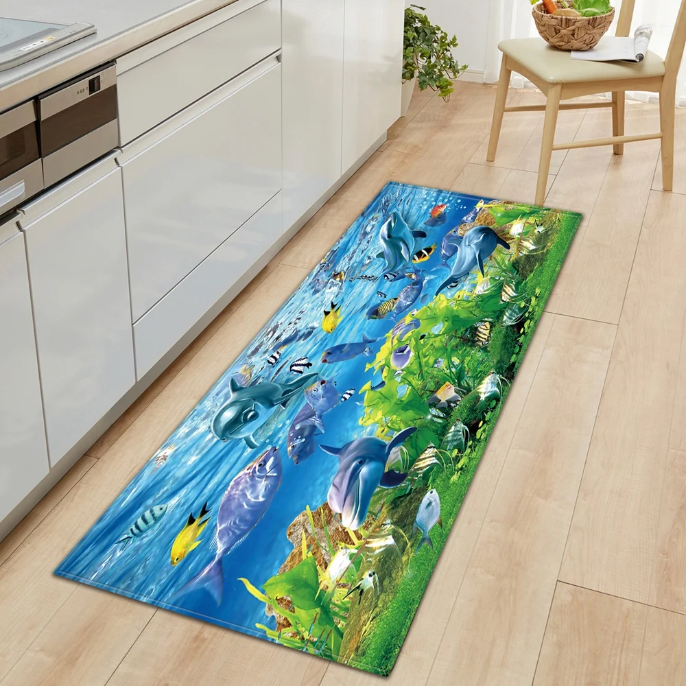 

Kitchen Mat Entrance Doormat Living Room Bedroom Sofa Hallway Rectangle Decoration Floor Water Rugs Absorption Bathroom Carpet