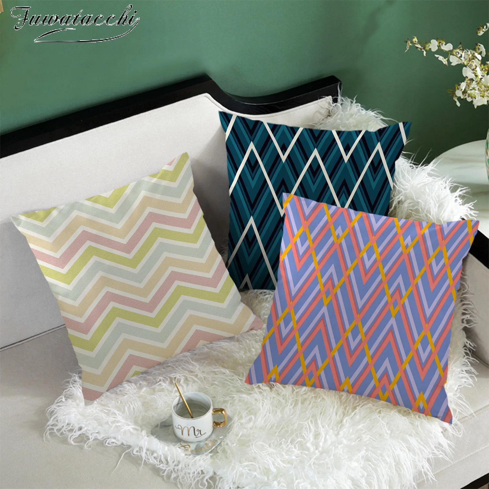 Fuwatacchi Geometreic Stripe Pillowcase Cushion Cover Decorative Pillow For Sofa Chair Polyester Home Decor Pillowcover 45X45
Fuwatacchi Geometreic Stripe Pillowcase Cushion Cover Decorative Pillow For Sofa Chair Polyester Home Decor Pillowcover 45X45