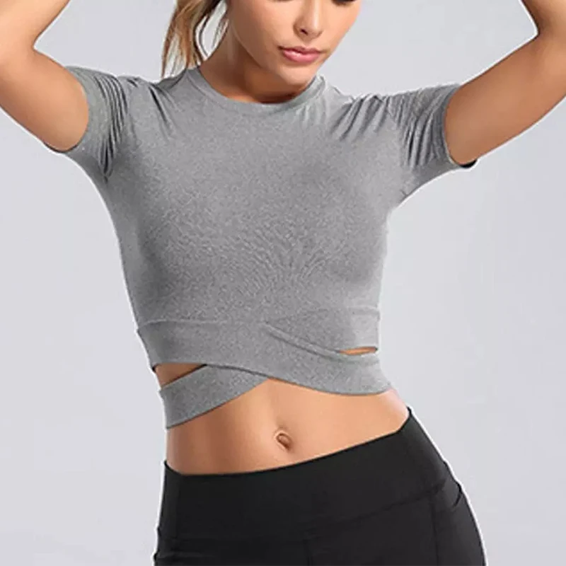 Yoga short-sleeved shirt fitness sportswear dry clothes sweating fitness sports top ladies fitness crop top short
Yoga short-sleeved shirt fitness sportswear dry clothes sweating fitness sports top ladies fitness crop top short