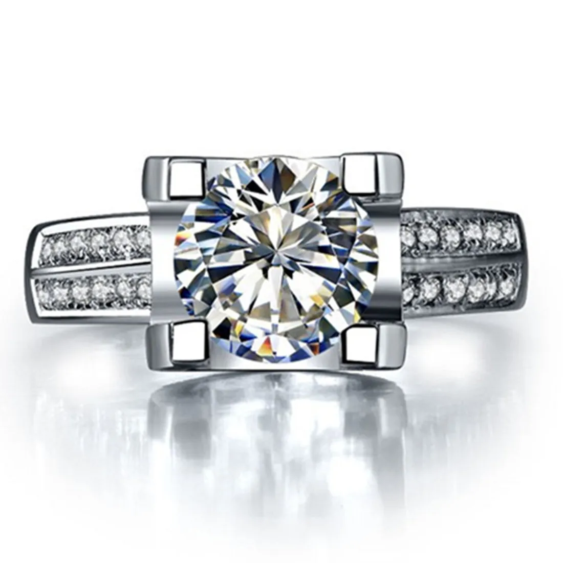 Test Positive Solid White Gold Ring 14k Jewelry 2CT Moissanite Ring Anniversary Carbon Ring Luxury Pave Engagement for Women
Test Positive Solid White Gold Ring 14k Jewelry 2CT Moissanite Ring Anniversary Carbon Ring Luxury Pave Engagement for Women