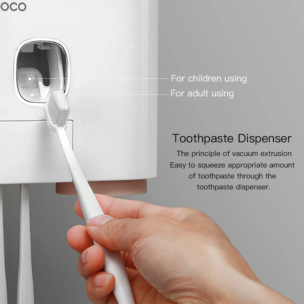 Auto Squeezing Toothpaste Dispenser Toothbrush Holder 4 Cups Suction Cup Set Bathroom Accessories Wall Mount Storage Rack
Auto Squeezing Toothpaste Dispenser Toothbrush Holder 4 Cups Suction Cup Set Bathroom Accessories Wall Mount Storage Rack