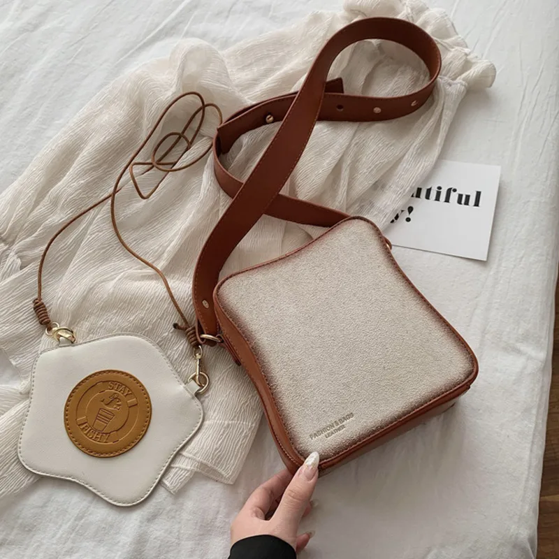 Small Bag Female 2021 Crossbody Bag for Women Toast Bread Fried Egg Shape Funny Ladies Wallet Phone Bag PU Leather Messenger Bag
Small Bag Female 2021 Crossbody Bag for Women Toast Bread Fried Egg Shape Funny Ladies Wallet Phone Bag PU Leather Messenger Bag