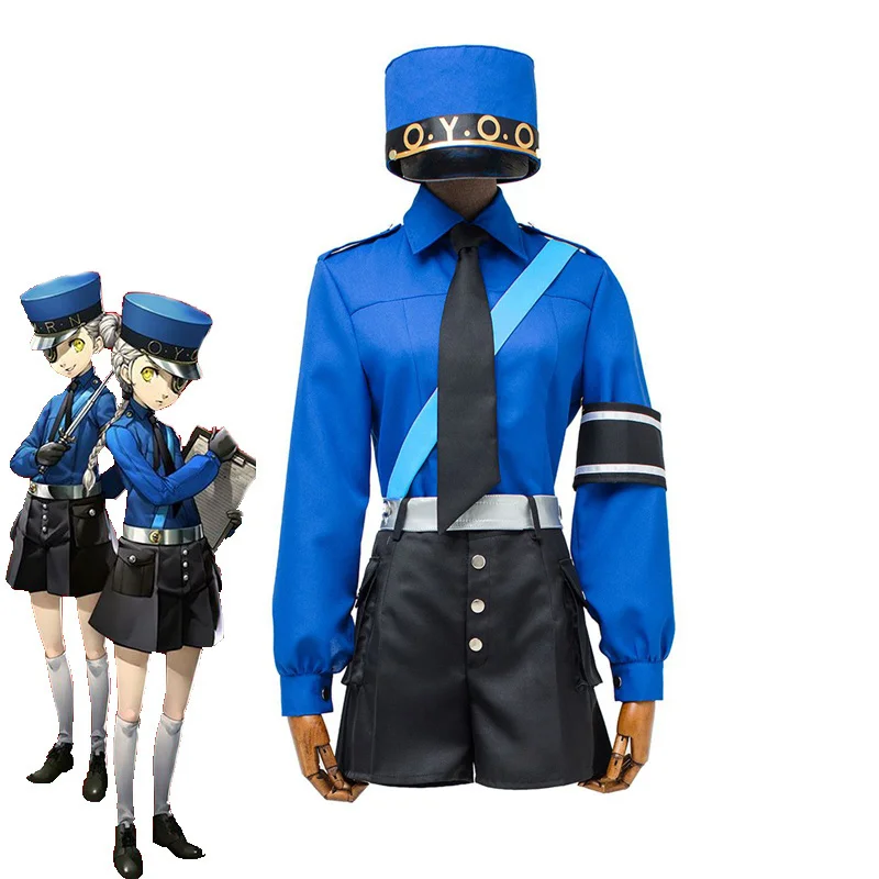 Twin Prison Wardens Persona 5 Caroline and Justine Cosplay Costume Top+Pants+Hat Full set Halloween Carnival Uniform Custom Made
Twin Prison Wardens Persona 5 Caroline and Justine Cosplay Costume Top+Pants+Hat Full set Halloween Carnival Uniform Custom Made