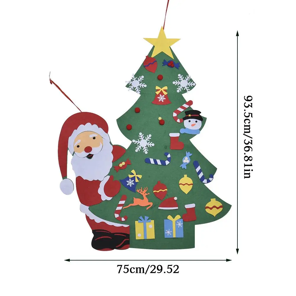 DIY Felt Christmas Tree With Ornament Kid Toy New Year Gifts Artificial Tree Wall Christmas Decoration For Children Gifts
DIY Felt Christmas Tree With Ornament Kid Toy New Year Gifts Artificial Tree Wall Christmas Decoration For Children Gifts