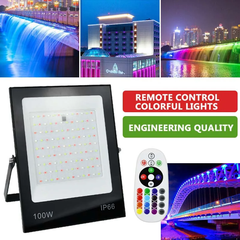 2021 Latest RGB LED FloodLight 30W 50W 100W 200W Outdoor RGB IP66 Spotlight Street Garden Wall Washer Lamp With Remote Control 
2021 Latest RGB LED FloodLight 30W 50W 100W 200W Outdoor RGB IP66 Spotlight Street Garden Wall Washer Lamp With Remote Control