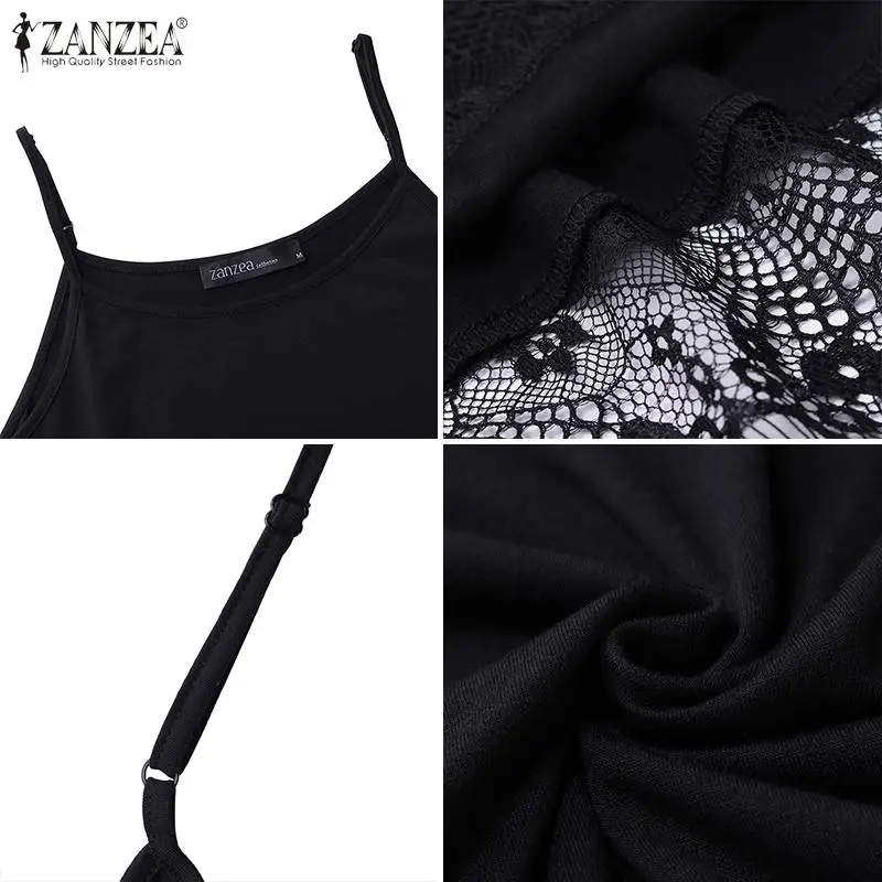Plus Size Women's Lace Stiching Nightgowns ZANZEA Sexy Nightdress Solid Spaghetti Strap Mini Vestidos Female Nightie Sleepwear
Plus Size Women's Lace Stiching Nightgowns ZANZEA Sexy Nightdress Solid Spaghetti Strap Mini Vestidos Female Nightie Sleepwear