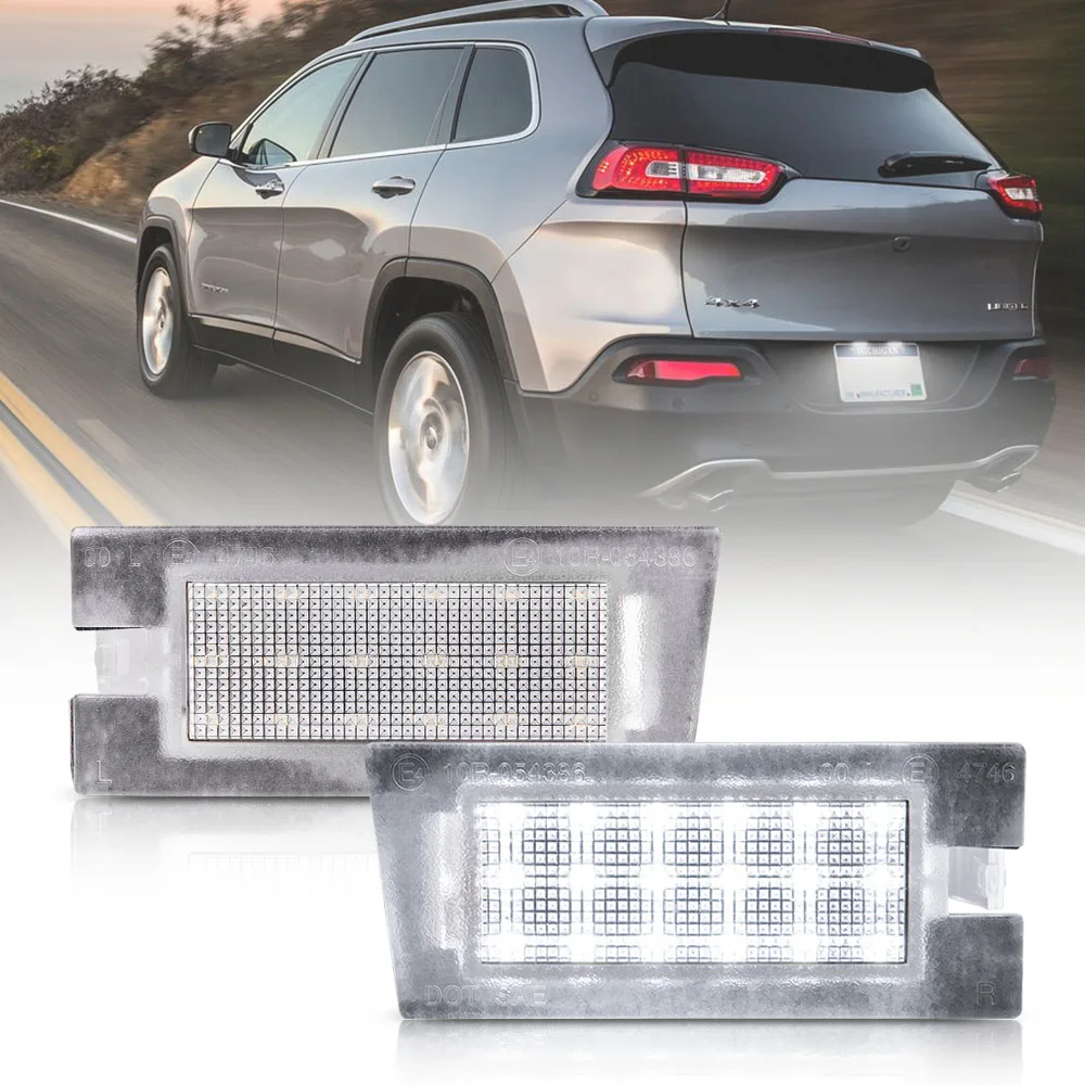 2Pcs/Set White LED Number License Plate Light Lamp for Jeep Cherokee KL 2014--Up Car Tail Lamps
2Pcs/Set White LED Number License Plate Light Lamp for Jeep Cherokee KL 2014--Up Car Tail Lamps
