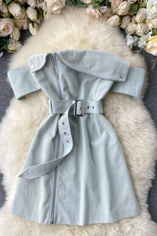 women dress 2020 summer clothes sexy zipper lace-up casual cotton solid color off shoulder strapless party a-line short dress
women dress 2020 summer clothes sexy zipper lace-up casual cotton solid color off shoulder strapless party a-line short dress
