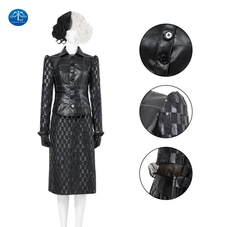 Костюм для косплея Cruella, черное пальто, костюмы на Хэллоуин для взрослых, Женское пальто, юбка, наряды, белый черный парик, полный комплект, ко...
Костюм для косплея Cruella, черное пальто, костюмы на Хэллоуин для взрослых, Женское пальто, юбка, наряды, белый черный парик, полный комплект, ко...