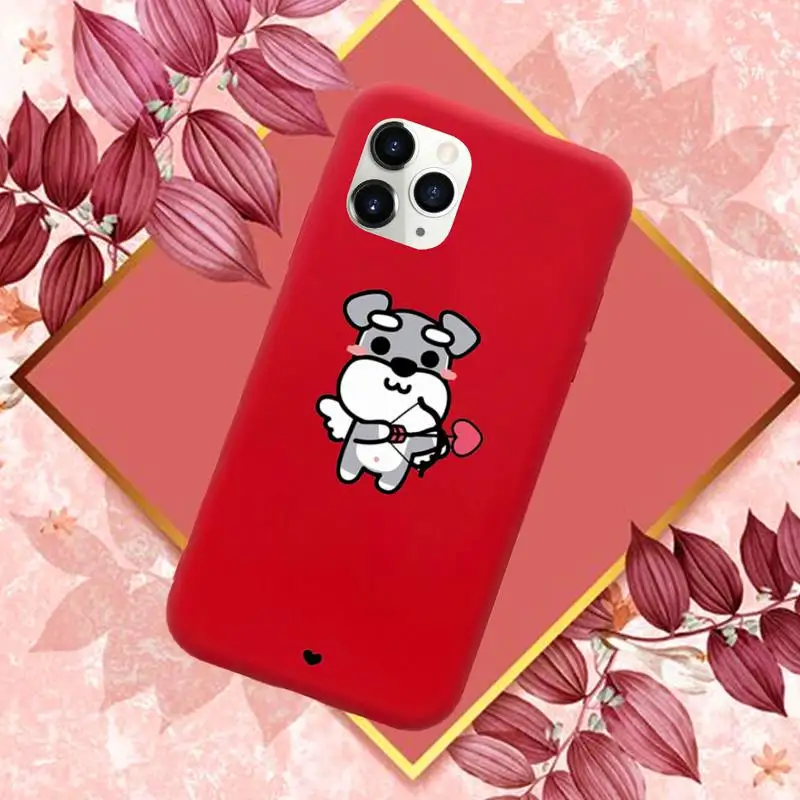 Cartoon schnauzer dog Phone Case Red Candy Color for iPhone 11 12 mini pro XS MAX 8 7 6 6S Plus X SE 2020 XR
Cartoon schnauzer dog Phone Case Red Candy Color for iPhone 11 12 mini pro XS MAX 8 7 6 6S Plus X SE 2020 XR