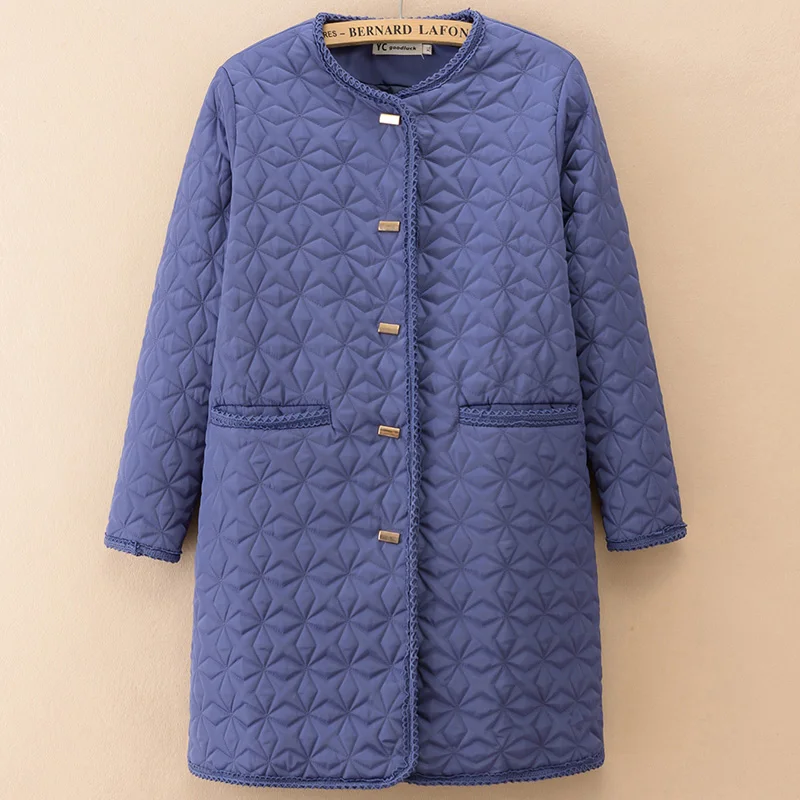 Autumn/winter New Style Women's Diamond Lace Thin Cotton Dress Fashion Chic Mid-length Pocket Buttons Warm Coat Woman Clothing
Autumn/winter New Style Women's Diamond Lace Thin Cotton Dress Fashion Chic Mid-length Pocket Buttons Warm Coat Woman Clothing