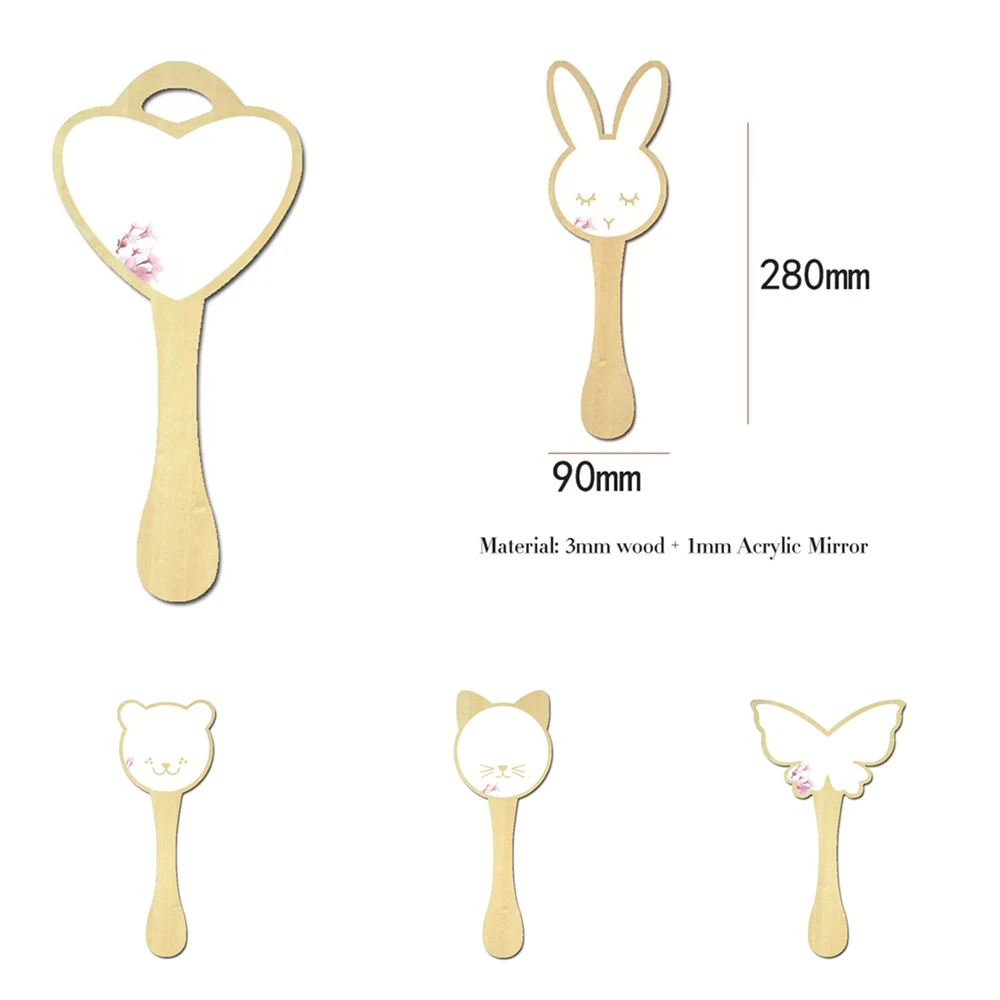 Ins Nordic Wooden Rabbit Heart Bear Butterfly Cat Children Women Handheld Acrylic Makeup Mirror Girl Home Decoration Artwork Toy
Ins Nordic Wooden Rabbit Heart Bear Butterfly Cat Children Women Handheld Acrylic Makeup Mirror Girl Home Decoration Artwork Toy