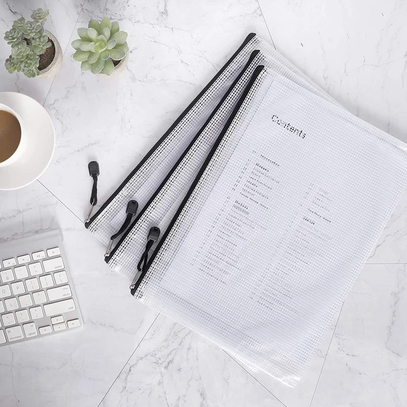 52Pcs Mesh Zipper Bag, A4 Folder Tabletop Game Bag with Zipper, Suitable for Classroom Office Travel Storage, Black
52Pcs Mesh Zipper Bag, A4 Folder Tabletop Game Bag with Zipper, Suitable for Classroom Office Travel Storage, Black