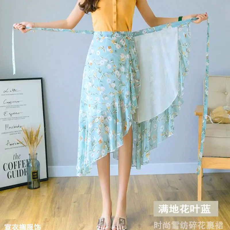 2021 Summer New High-waist Ruffled Floral Chiffon One-piece Skirt Sunscreen Beach Skirt with Fishtail Long Skirt
2021 Summer New High-waist Ruffled Floral Chiffon One-piece Skirt Sunscreen Beach Skirt with Fishtail Long Skirt