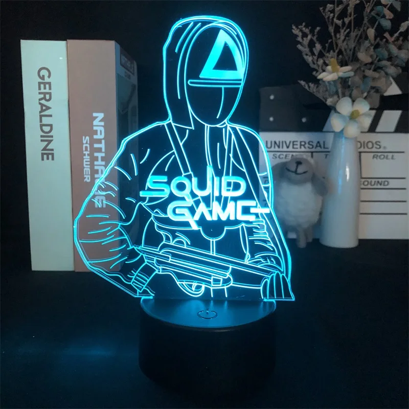 3D Lamp Network Drama Squid Game Soldiers Touch Sensor Night Light Alarm Clock Base Light Color with Remote Delivery Projector
3D Lamp Network Drama Squid Game Soldiers Touch Sensor Night Light Alarm Clock Base Light Color with Remote Delivery Projector