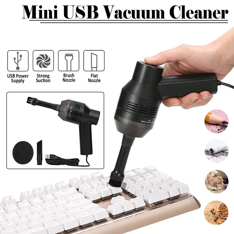 Portable Handheld Mini USB Keyboard Vacuum Cleaner Dust Cleaning For Home Car PC Computer Laptop Keyboard Pet House
Portable Handheld Mini USB Keyboard Vacuum Cleaner Dust Cleaning For Home Car PC Computer Laptop Keyboard Pet House