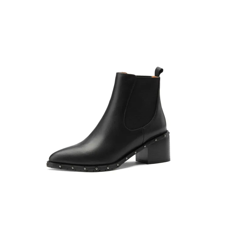 women's Chelsea thick heel, sleeve, pointed Short boot high heel, rivet boot
women's Chelsea thick heel, sleeve, pointed Short boot high heel, rivet boot