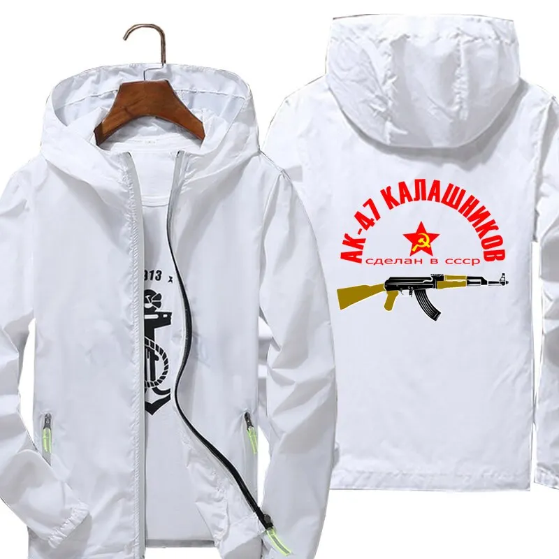 2021 Men's windbreaker kalashnikov printing indbreak jacket Reflective Skin Sun Spring Autumn parkas
2021 Men's windbreaker kalashnikov printing indbreak jacket Reflective Skin Sun Spring Autumn parkas