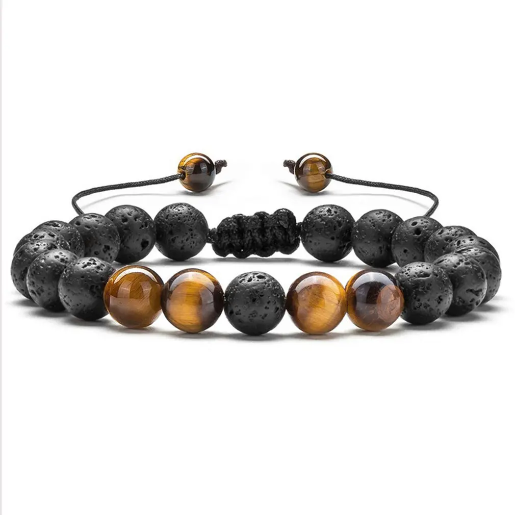B0165 Tiger's Eye Volcanic Stone 8mm Stress Relief Adjustable Aromatherapy Essential Oil Diffuser Volcanic Stone Bracelet
B0165 Tiger's Eye Volcanic Stone 8mm Stress Relief Adjustable Aromatherapy Essential Oil Diffuser Volcanic Stone Bracelet