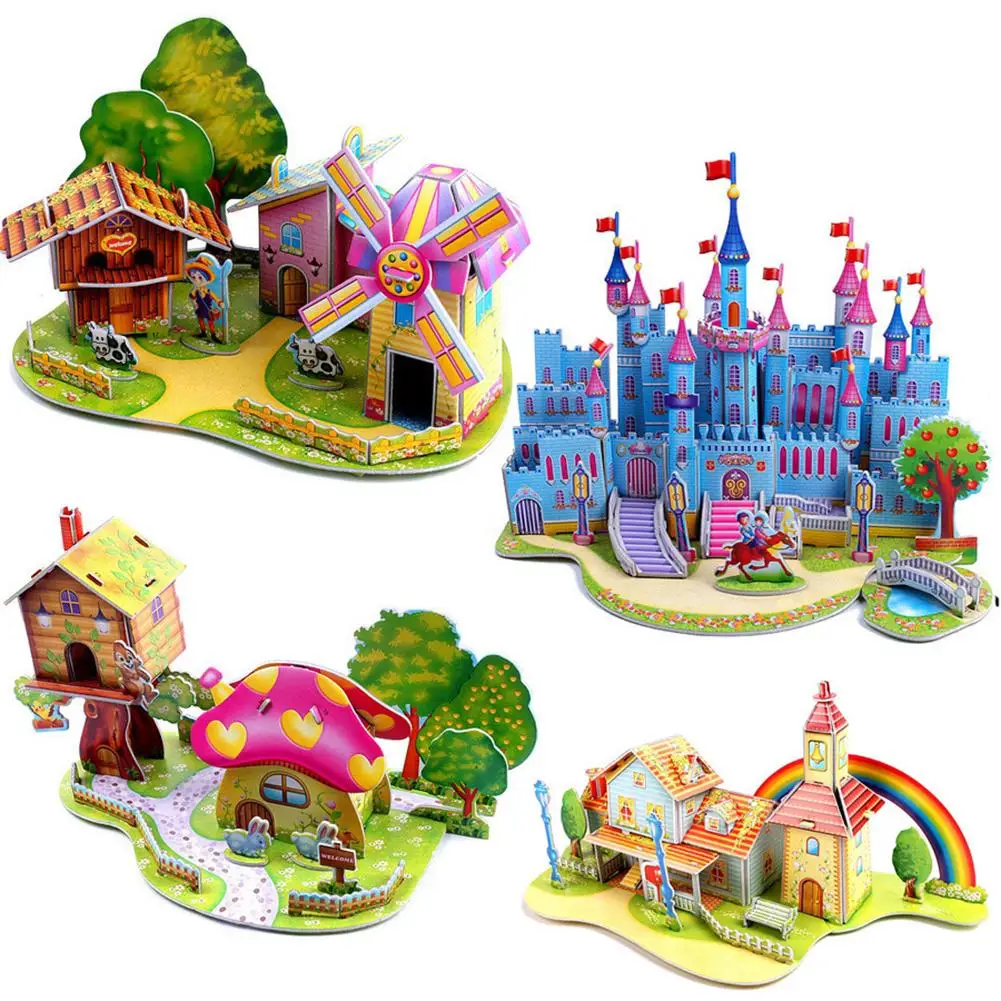 DIY 3D House Castle Windmill Model Assembling Puzzles Early Learning Kids Early Learning Toy Gift Children House Puzzle
DIY 3D House Castle Windmill Model Assembling Puzzles Early Learning Kids Early Learning Toy Gift Children House Puzzle