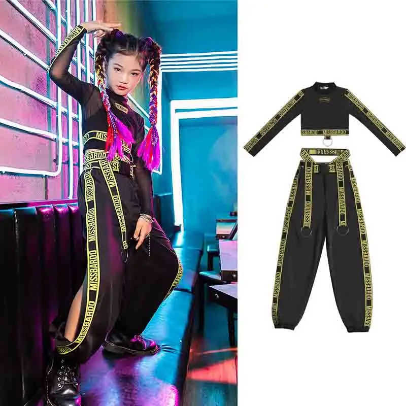 Kids Street Dance Costumes Stage Show Outfits Black Crop Top Pants Suit for Girls Jazz Hiphop Ballroom Dance Clothing XS1610 
Kids Street Dance Costumes Stage Show Outfits Black Crop Top Pants Suit for Girls Jazz Hiphop Ballroom Dance Clothing XS1610