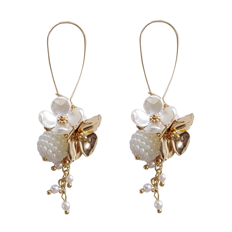 Fashion Jewelry Dangle Earrings 2020 New Design Golden Plating Simulated Pearls Metal Flower Drop Earrings Modern Jewelry Gifts
Fashion Jewelry Dangle Earrings 2020 New Design Golden Plating Simulated Pearls Metal Flower Drop Earrings Modern Jewelry Gifts