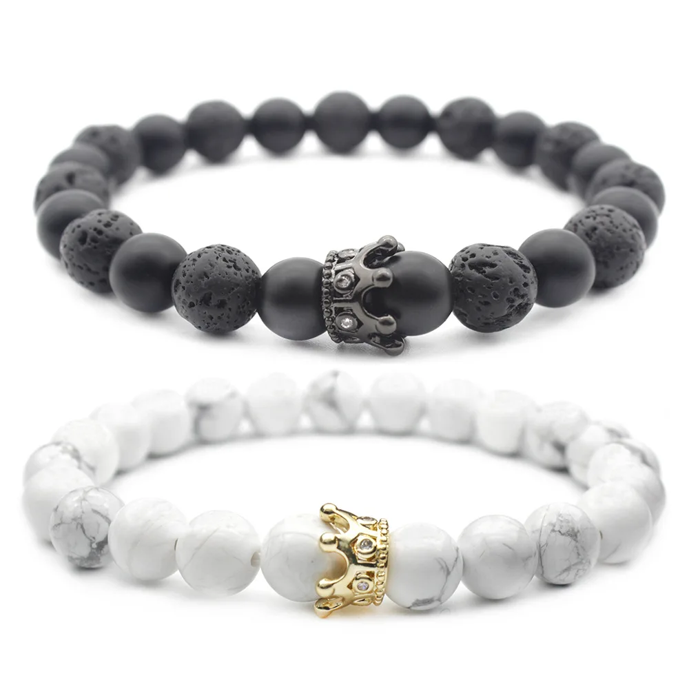 White Pine Volcanic Stone Zircon Crown Bracelet Charm Bracelet Bracelets for Women Indian Jewelry Men Bangle Bead Chain Lovers
White Pine Volcanic Stone Zircon Crown Bracelet Charm Bracelet Bracelets for Women Indian Jewelry Men Bangle Bead Chain Lovers