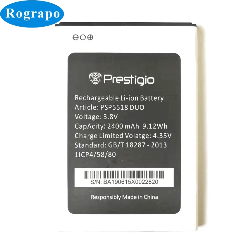 Новый оригинальный аккумулятор PSP5518DUO 2400 мАч для Prestigio Muze X5 LTE X 5 Lte PSP5518 DUO мобильный