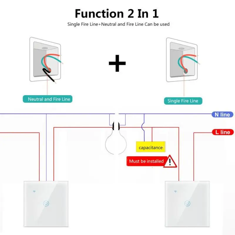 Wifi Smart Light Switch Glass Screen Touch Panel Voice Control Wireless Wall Switches Remote with Alexa Google Home 1/2/3/4 Gang 
Wifi Smart Light Switch Glass Screen Touch Panel Voice Control Wireless Wall Switches Remote with Alexa Google Home 1/2/3/4 Gang