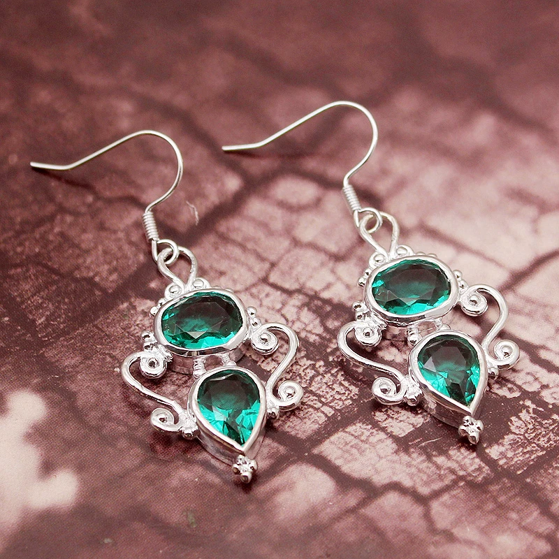Hermosa Rare Stylish Natural GreenTopaz 925 Sterling Silver Color Earrings For Women Fashion Jewelry 1 3/4 Inch ME030
Hermosa Rare Stylish Natural GreenTopaz 925 Sterling Silver Color Earrings For Women Fashion Jewelry 1 3/4 Inch ME030