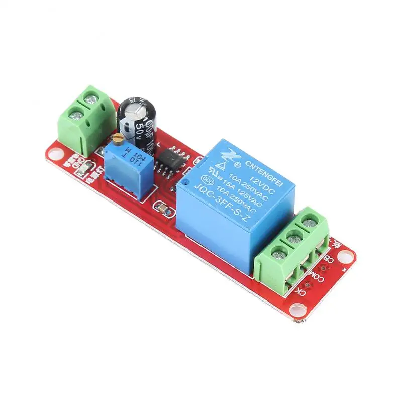 DC 12V Delay Adjustable Timer Relay Switch Module 0-10 Second NE555 Oscillator, NE555 Delay Module
DC 12V Delay Adjustable Timer Relay Switch Module 0-10 Second NE555 Oscillator, NE555 Delay Module
