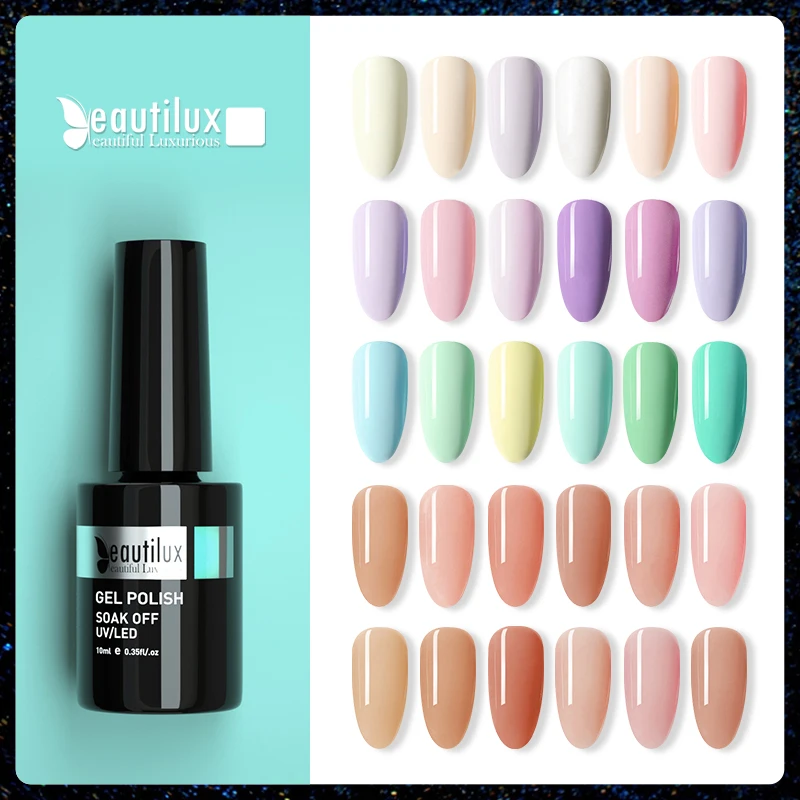 Beautilux Gel Nail Polish Light Color Nails Art Gels Varnish Soak Off UV LED Semi Permanent Nail Polish Lacquer 10ml
Beautilux Gel Nail Polish Light Color Nails Art Gels Varnish Soak Off UV LED Semi Permanent Nail Polish Lacquer 10ml