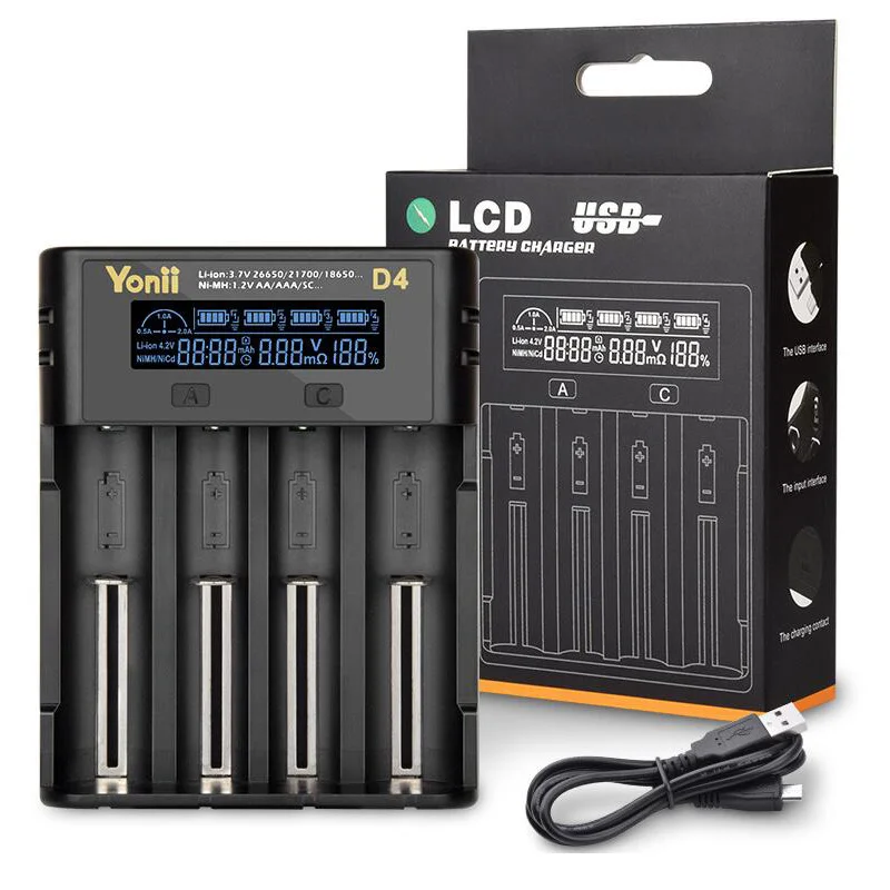 Fast 4 Slot AA AAA 21700 18650 26650 Battery Charger LCD Display Smart 18650 Battery Charger for 3.7v 1.2v AA AAA 18650 21700
Fast 4 Slot AA AAA 21700 18650 26650 Battery Charger LCD Display Smart 18650 Battery Charger for 3.7v 1.2v AA AAA 18650 21700