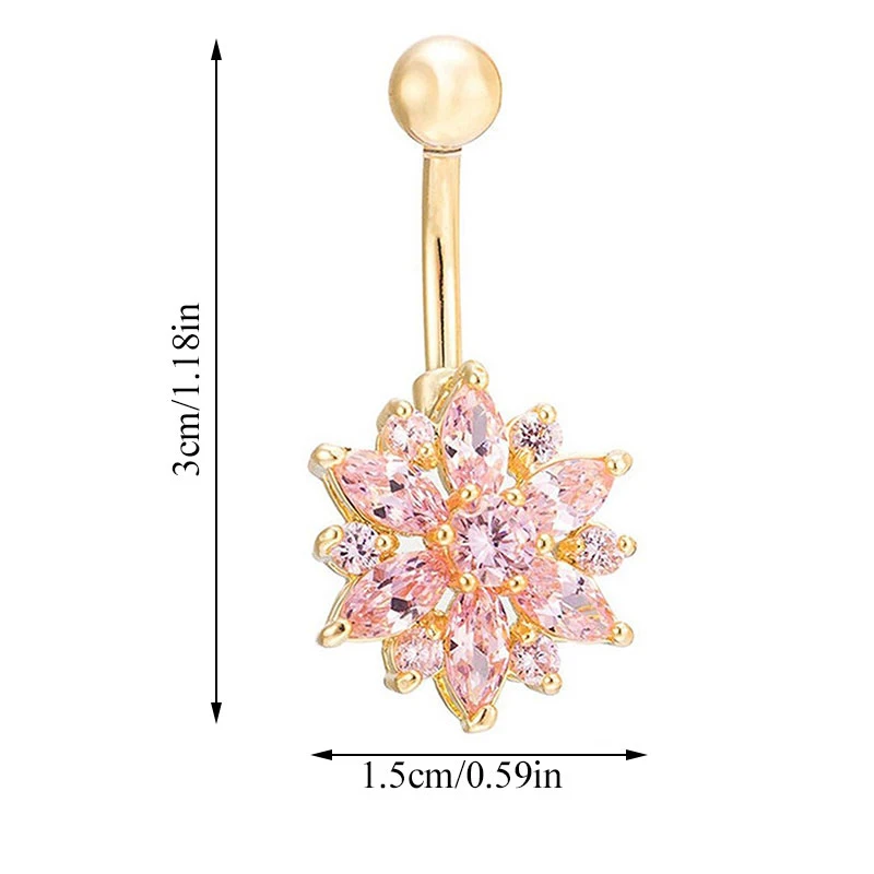 Stainless Steel Flower Crystal Navel Bar Belly Button Ring Flower Navel Piercing Rose Sexy Navel Bar Cute Belly Ring Jewelry
Stainless Steel Flower Crystal Navel Bar Belly Button Ring Flower Navel Piercing Rose Sexy Navel Bar Cute Belly Ring Jewelry