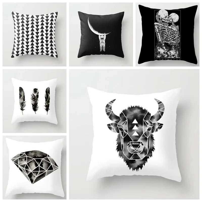 Nordic fashion black and white pillowcase home party living room sofa decoration pillowcase Cushion covers 45*45 outside covers
Nordic fashion black and white pillowcase home party living room sofa decoration pillowcase Cushion covers 45*45 outside covers