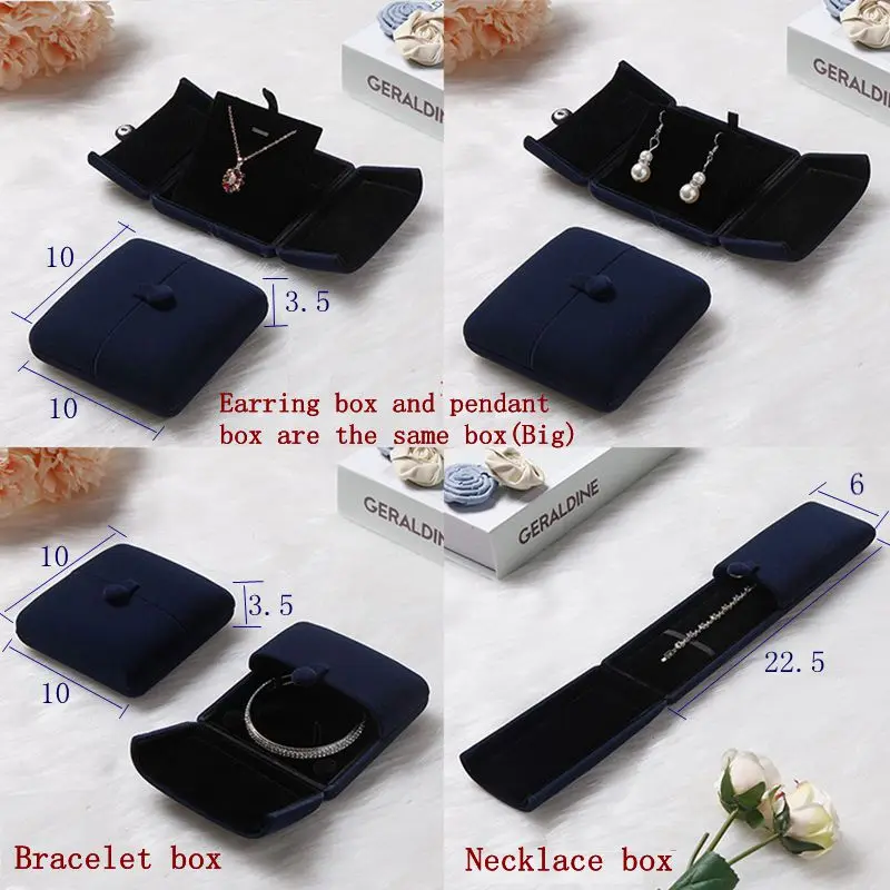 Special Shape Design Ring Pendant Bracelet Necklace Storage Box Velvet Jewelry Packaging | Украшения и аксессуары