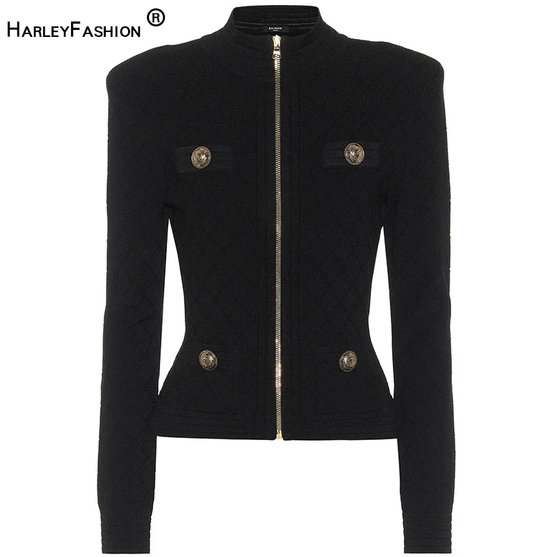 HarleyFashion Spring Fall Fitnness Slim Knitted Sweater Buttons Black & White Quality Casual Short Zipper Sweaters
HarleyFashion Spring Fall Fitnness Slim Knitted Sweater Buttons Black & White Quality Casual Short Zipper Sweaters