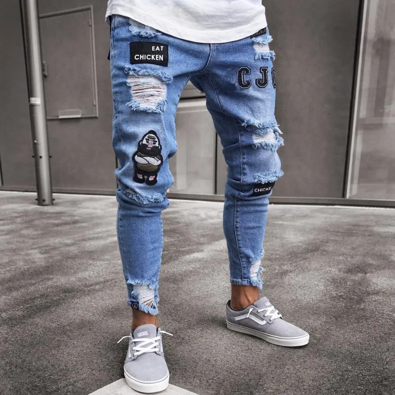 Men's Plus-Size Hip-Hop Stretch Slim Hole Badge Casual Gashion Trend Small Foot Midrise Denim Pants
Men's Plus-Size Hip-Hop Stretch Slim Hole Badge Casual Gashion Trend Small Foot Midrise Denim Pants