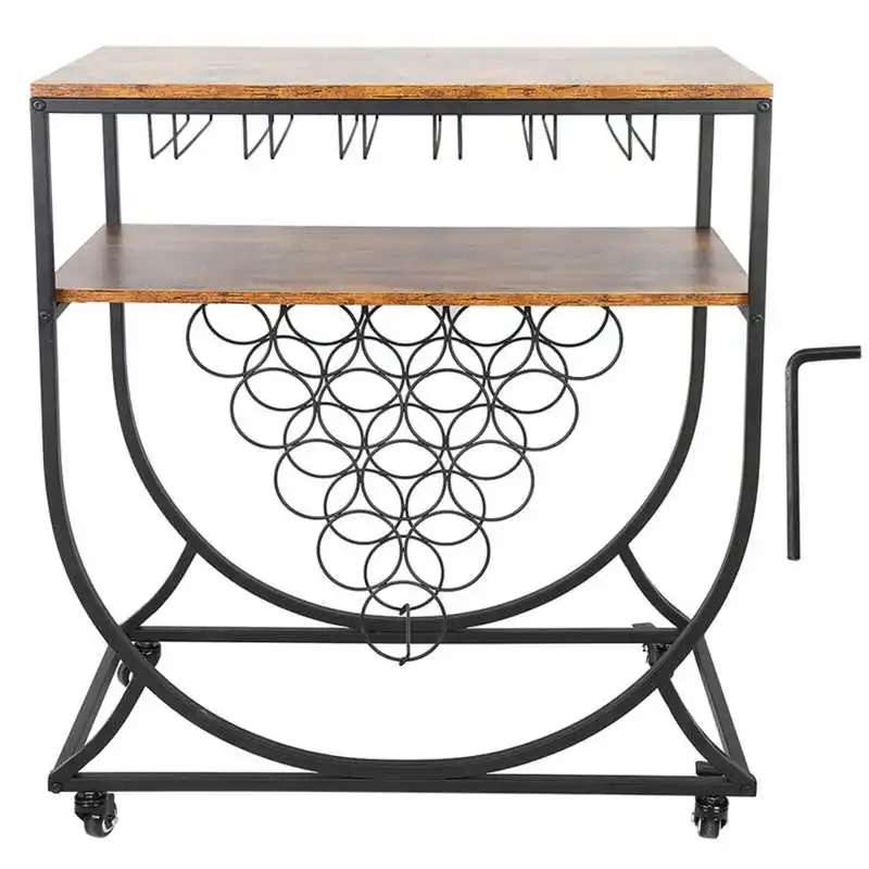 Bar Supplies Round Bar Cart Storage Rack Bar Serving Trolley Dining Cart with 4 Wheels Restaurant Supplies
Bar Supplies Round Bar Cart Storage Rack Bar Serving Trolley Dining Cart with 4 Wheels Restaurant Supplies