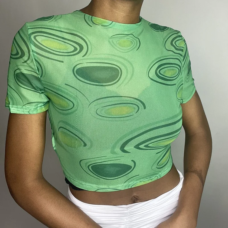 Green See Through Sexy Mesh Tops Women Hollow Out Rave Club Outfits Harajuku Paisley Print O Neck Short Sleeve Crop T Shirts New
Green See Through Sexy Mesh Tops Women Hollow Out Rave Club Outfits Harajuku Paisley Print O Neck Short Sleeve Crop T Shirts New