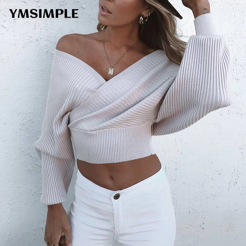 Elegant Women Streetwear Off Shoulder Short Pullover 2022 Spring Ladies Batwing Sleeve V-neck Knitted Sweater Y2K Cropped Top
Elegant Women Streetwear Off Shoulder Short Pullover 2022 Spring Ladies Batwing Sleeve V-neck Knitted Sweater Y2K Cropped Top