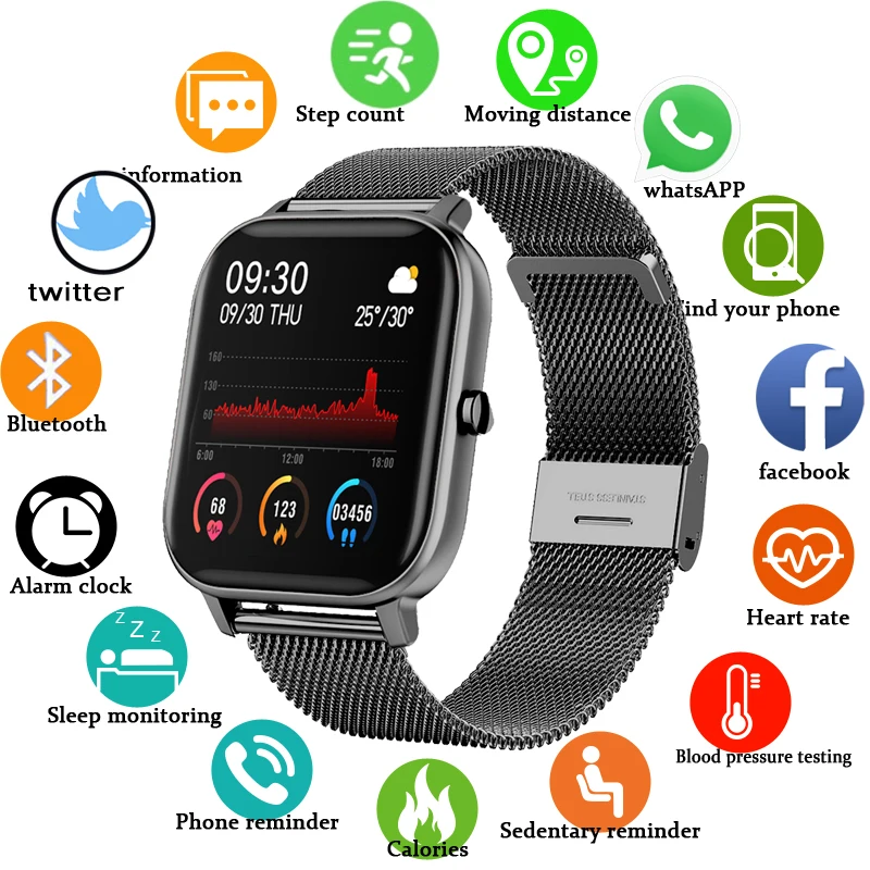 2020 New P8 Color Screen Smart Watch Women men Full Touch Fitness Tracker Blood Pressure Smart Clock Women Smartwatch for Xiaomi
2020 New P8 Color Screen Smart Watch Women men Full Touch Fitness Tracker Blood Pressure Smart Clock Women Smartwatch for Xiaomi
