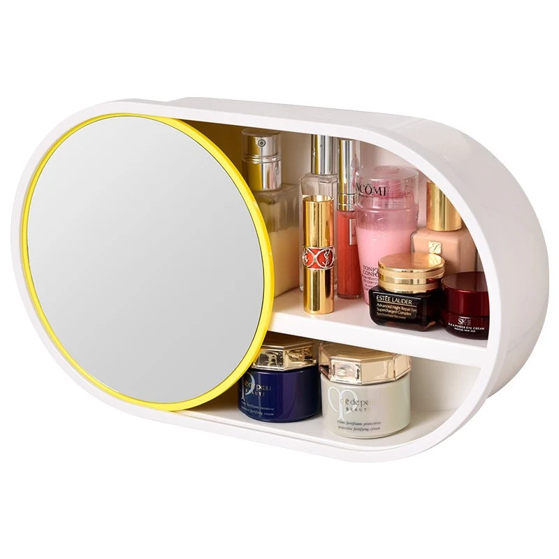 Rotating Mirror Wall-mounted Cosmetic Storage Box Toilet Bathroom Shelf with Makeup Mirror Dressing Table Storage Rack Mirror
Rotating Mirror Wall-mounted Cosmetic Storage Box Toilet Bathroom Shelf with Makeup Mirror Dressing Table Storage Rack Mirror