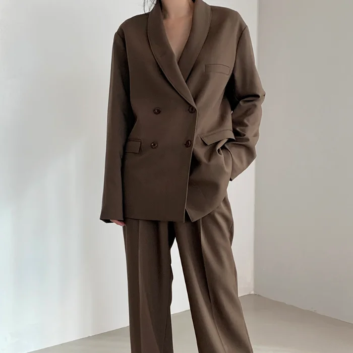 Женский брючный костюм, комплект из 2 предметов, двубортный пиджак с высокой талией, деловой костюм
Женский брючный костюм, комплект из 2 предметов, двубортный пиджак с высокой талией, деловой костюм